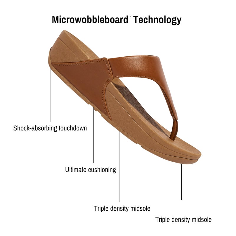FitFlop صنادل فيت فلوب لولو الجلدية بتصميم إصبع القدم، اللون: بني فاتح، الحجم: 7 (I88-592-050) - Image 5